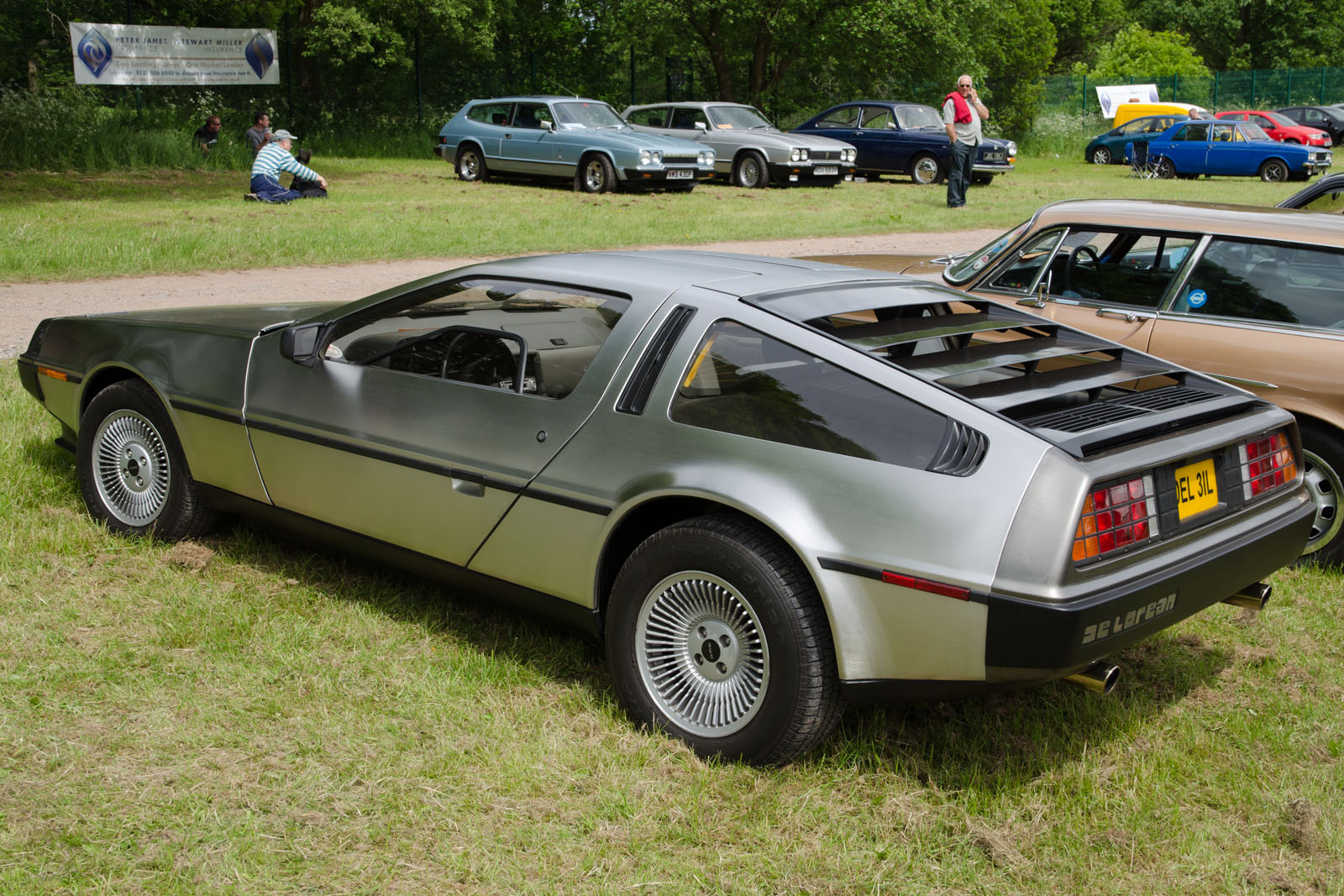 foto do DeLorean DMC-12 clássico em um gramado ( fonte da foto: wikimedia)