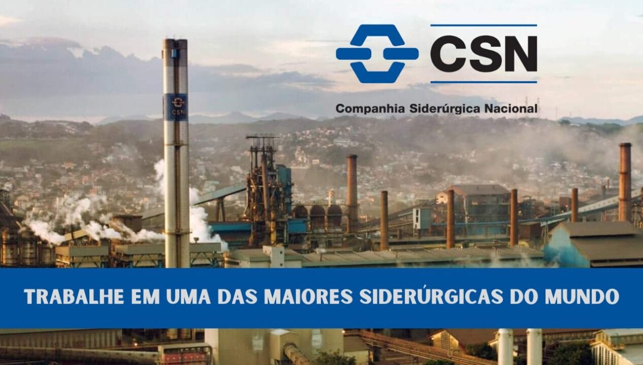As vagas de emprego ofertadas pela Companhia Siderúrgica Nacional (CSN) são para atuar em vários projetos espalhados pelo Brasil.