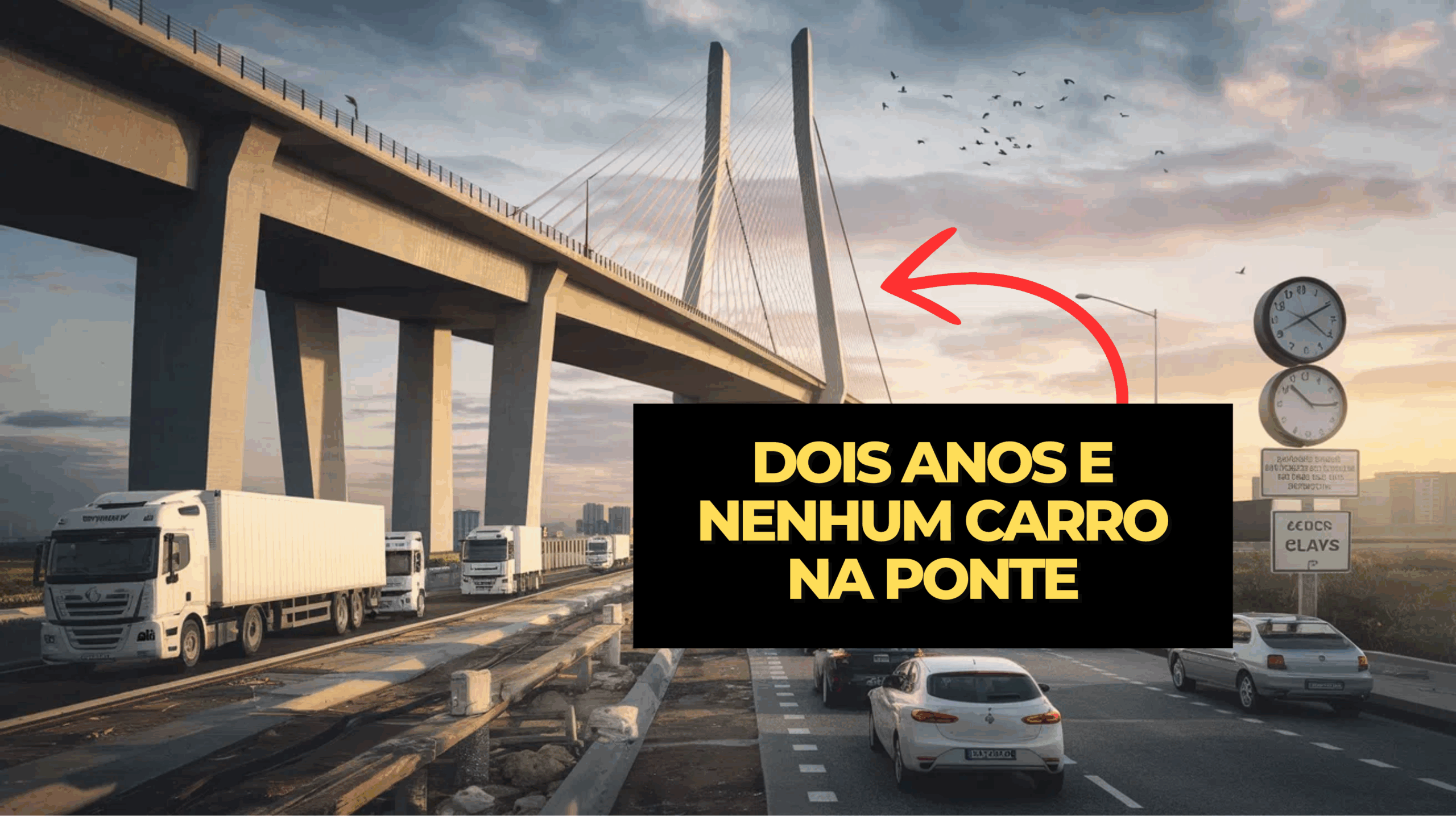 Ponte da Integração: dois anos após sua conclusão, a grandiosa estrutura entre Brasil e Paraguai segue sem uso, aguardando obras complementares.