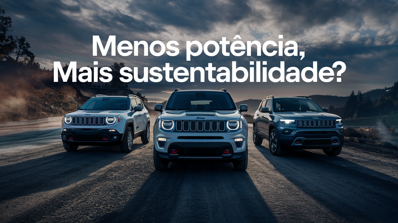 Stellantis reduz a potência dos motores dos SUVs Jeep Renegade, Compass e Commander para atender às novas normas ambientais do Proconve L8.