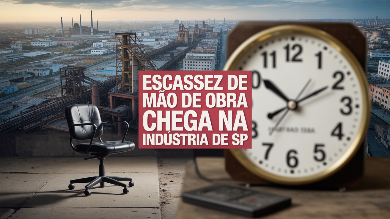 Indústria em SP trava por falta de mão de obra qualificada. Escassez atinge 80% das empresas e ameaça produtividade e crescimento econômico.