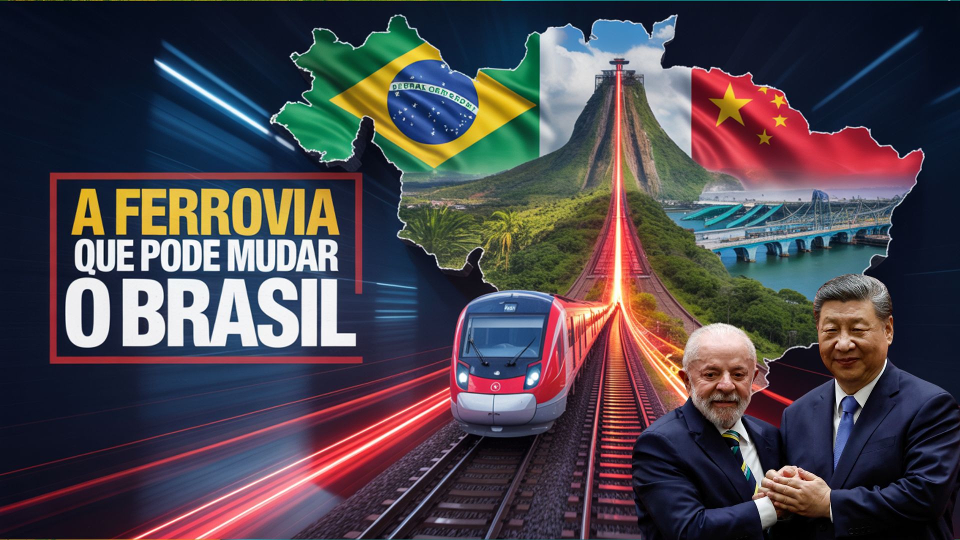 Brasil e China assinam acordo para corredor ferroviário histórico que ligará o Atlântico ao Pacífico com conexão direta até o Peru.