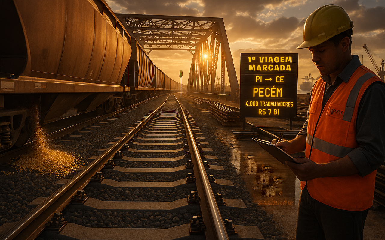 Depois de décadas no papel, Transnordestina já tem marcado seu 'mês de estréia' para levar grãos do Piauí ao Ceará e acena com escoamento por Pecém