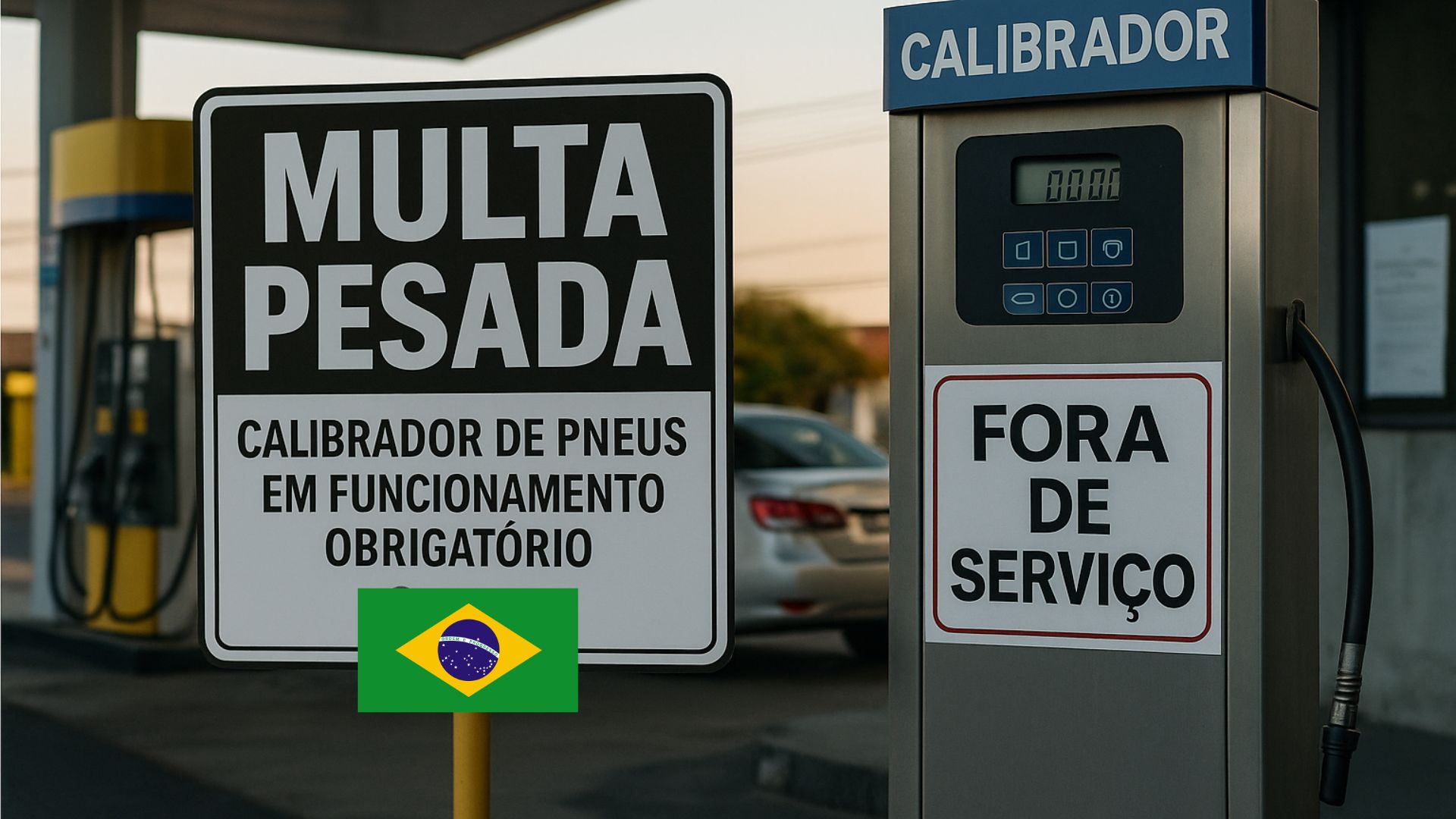 Nova lei em Teresina prevê multas de até R$ 8 mil para postos que não mantiverem calibradores de pneus funcionando.