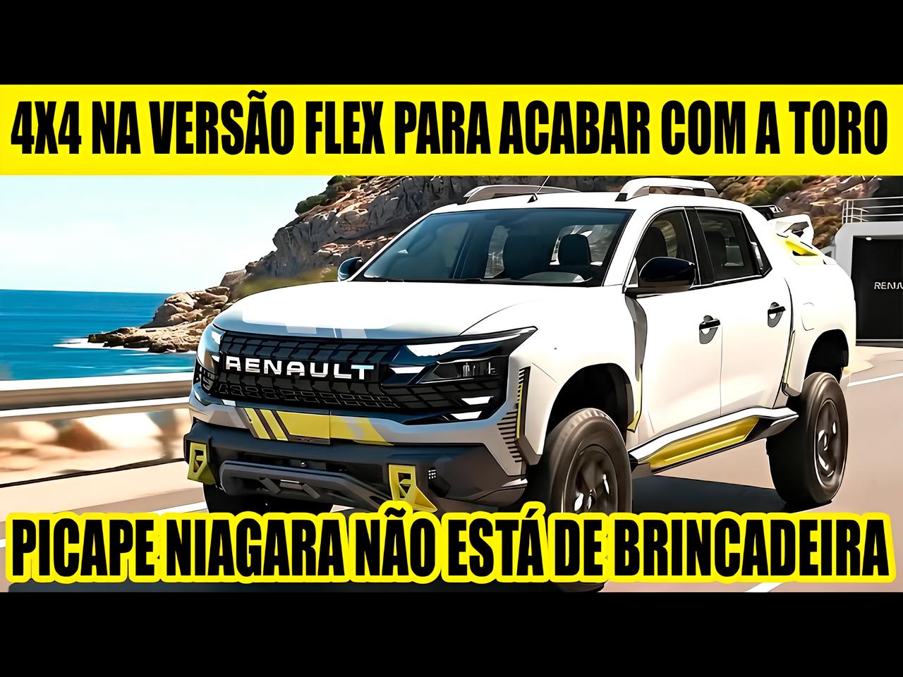 Nova Renault Niagara chega com motor flex 4x4, design robusto e produção confirmada para enfrentar a Toro diesel; conheça a picape que será lançada em 2026