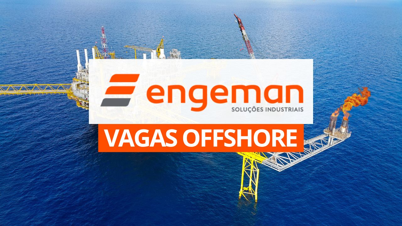 Engeman abre vagas de emprego offshore com benefícios, escala 14X14 e oportunidades para caldeiraria, soldagem, guindaste, rádio e segurança.
