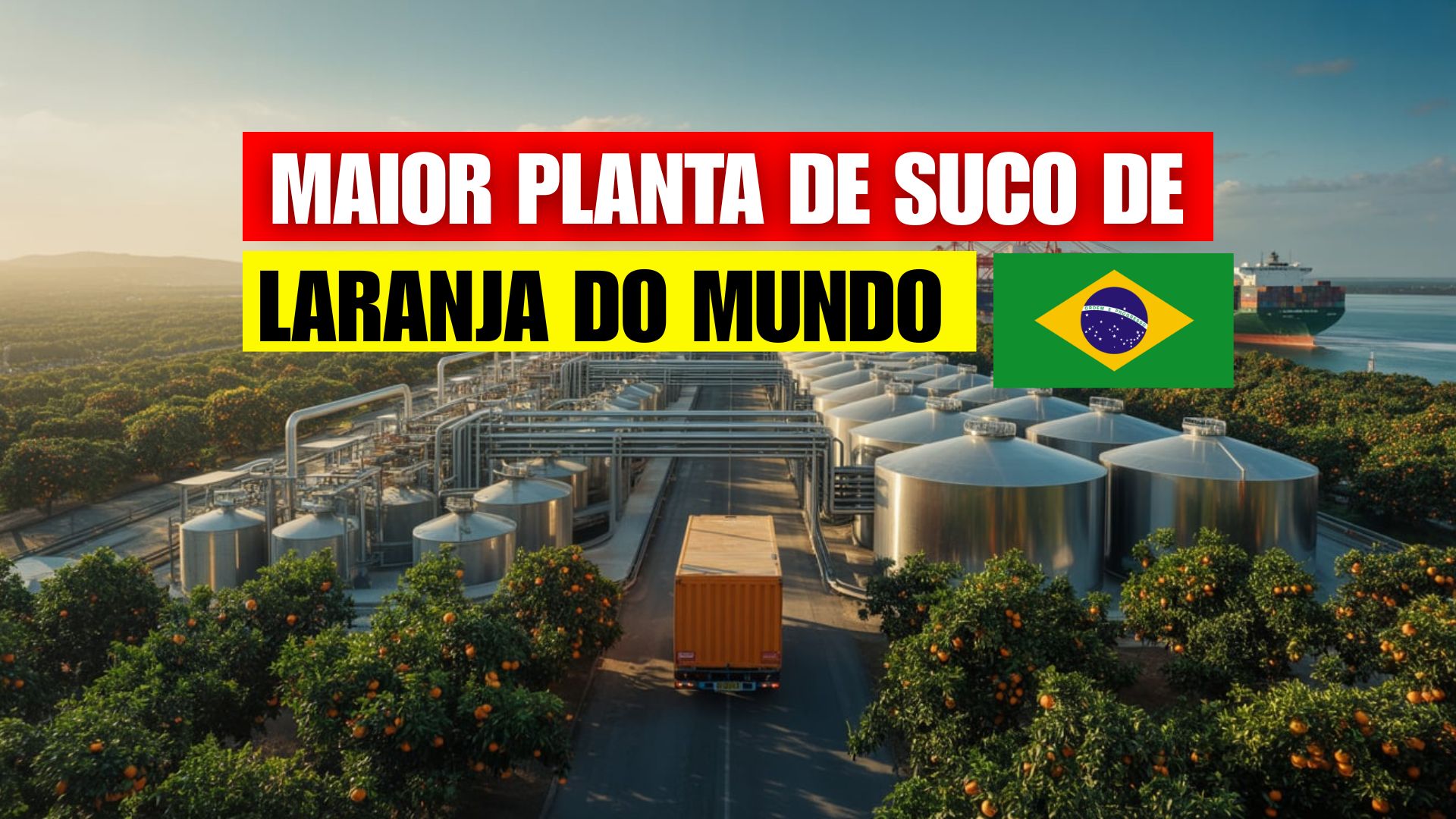 A Citrosuco opera em Matão (SP) a maior planta de suco de laranja do mundo, com terminais globais e frota marítima própria.