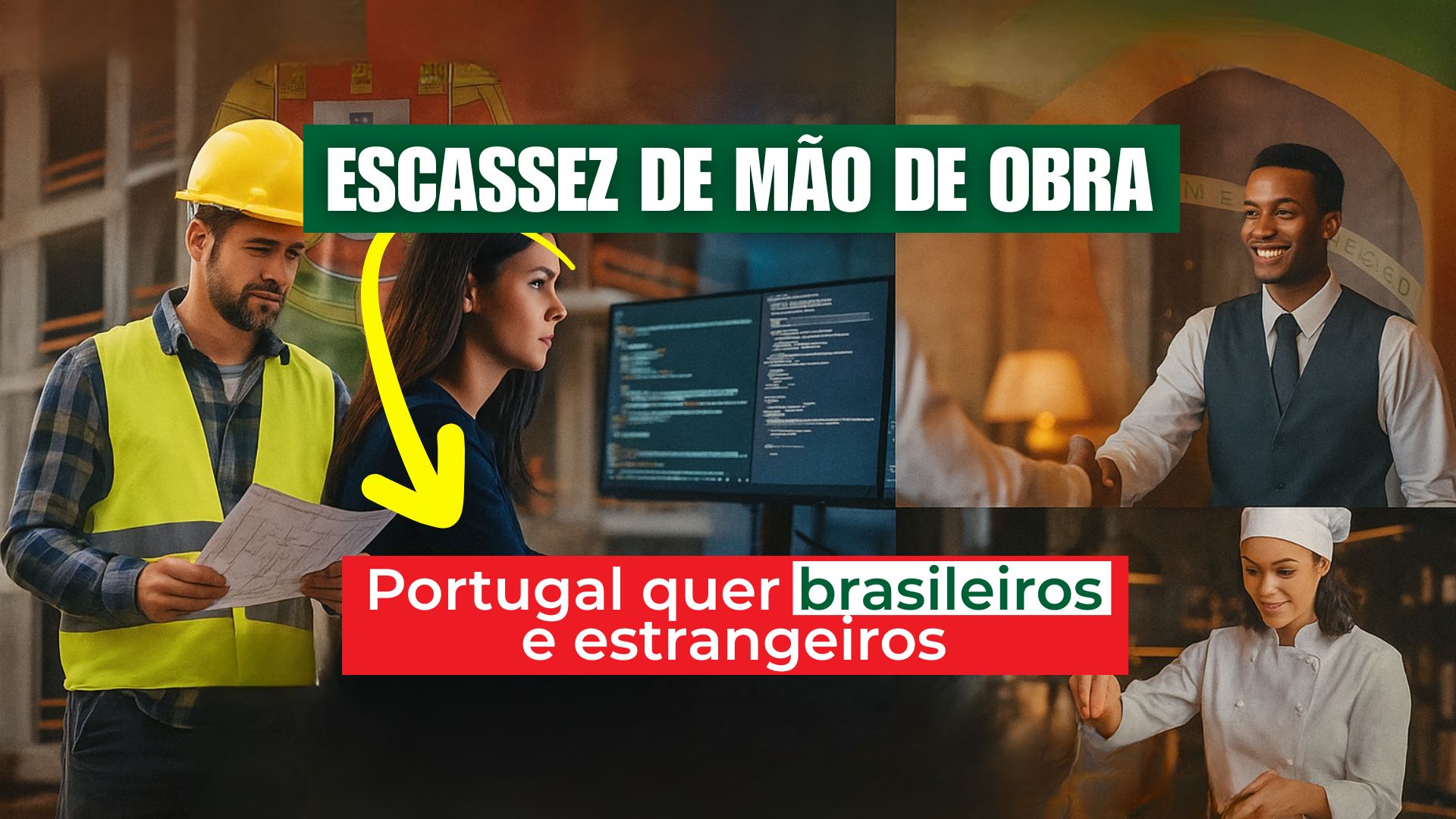 Escassez de profissionais qualificados em Portugal acelera contratações de estrangeiros e abre vagas para brasileiros em construção, TI e turismo.