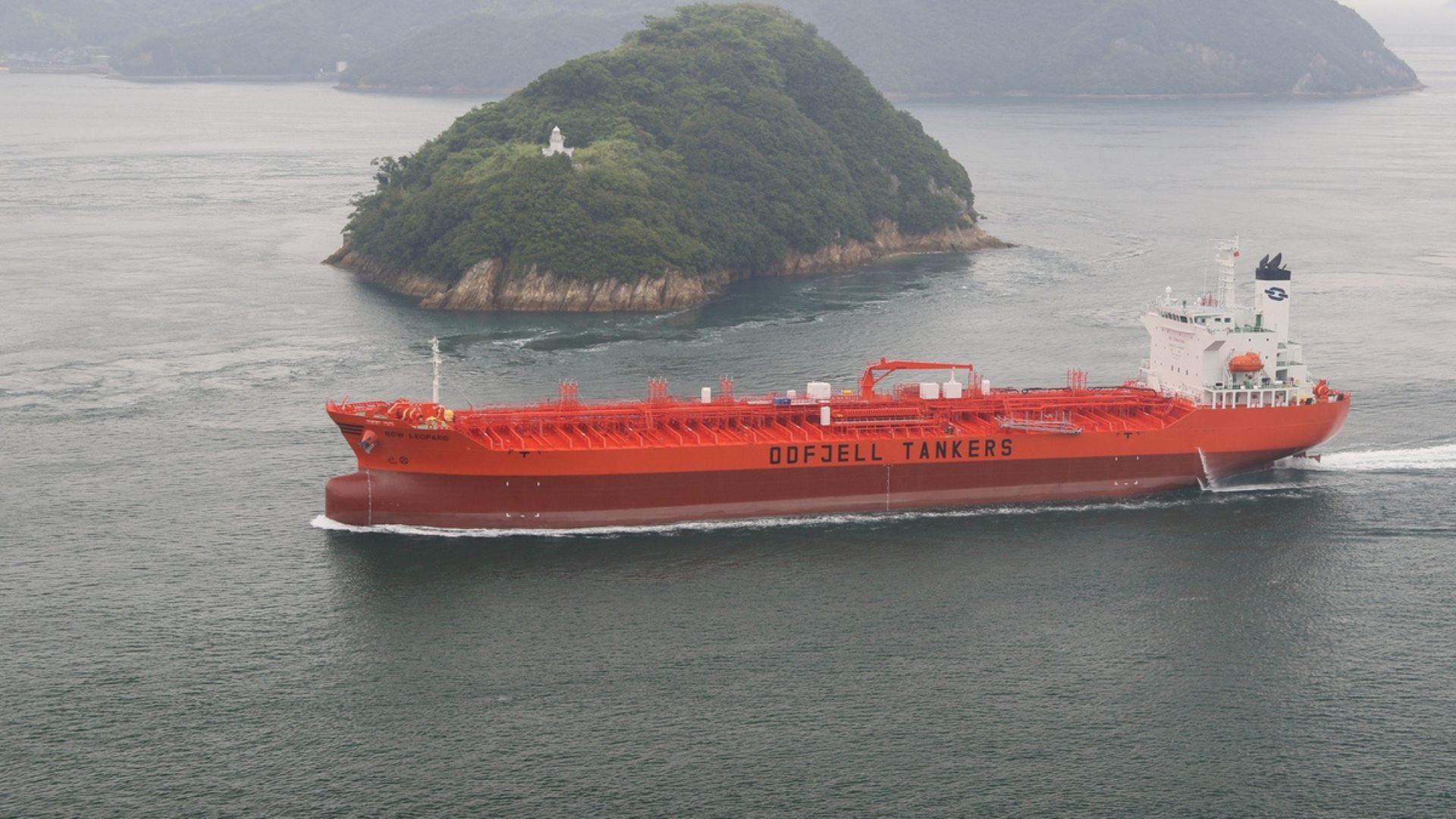 Navio-tanque químico da Odfjell navega pela costa brasileira durante operação do primeiro corredor verde entre Brasil e Europa com uso de biocombustível sustentável.