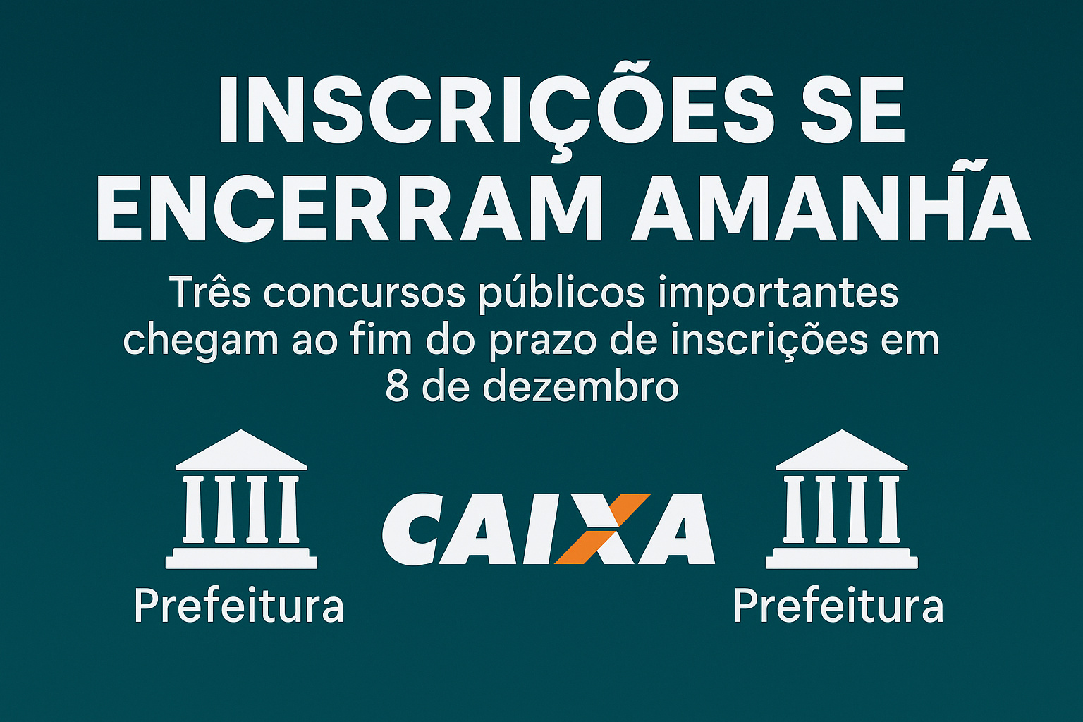 Últimas horas! Concurso Caixa e concursos em SP encerram inscrições amanhã com salários de até R$ 16,4 mil