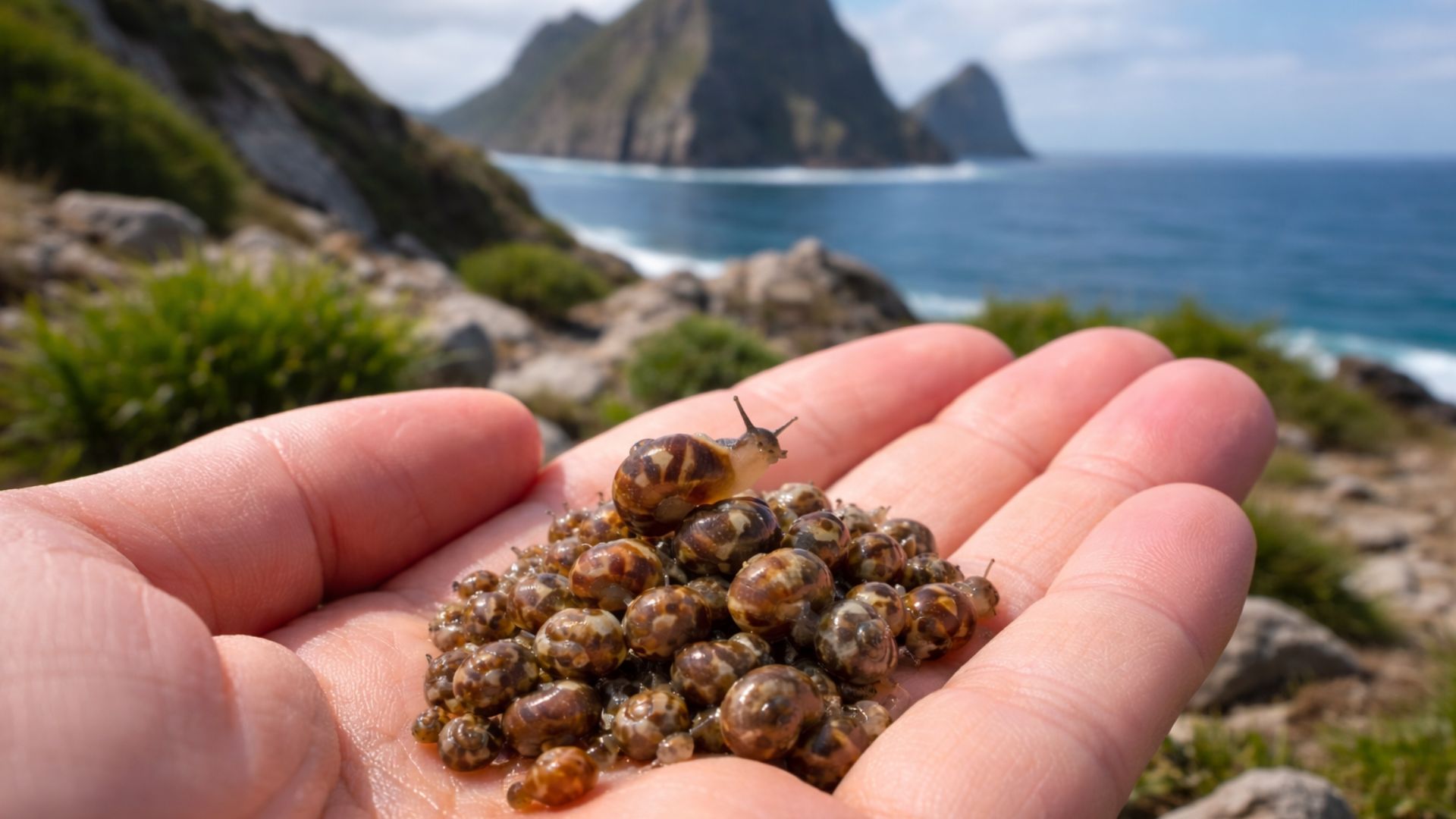 Caracóis minúsculos dados como extintos reaparecem em ilha do Atlântico após criação em cativeiro e ações contra espécies invasoras.