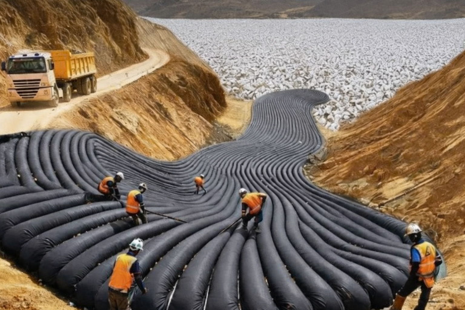 Trecho do rio Tigre no Iraque com baixo nível de água e solo salinizado causado por barragens a montante
