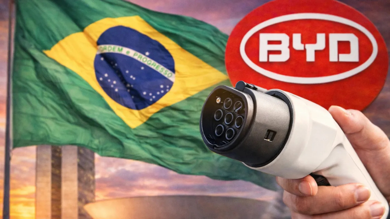 BYD coloca 3 carros elétricos de quase R$ 1 milhão na Câmara dos deputados