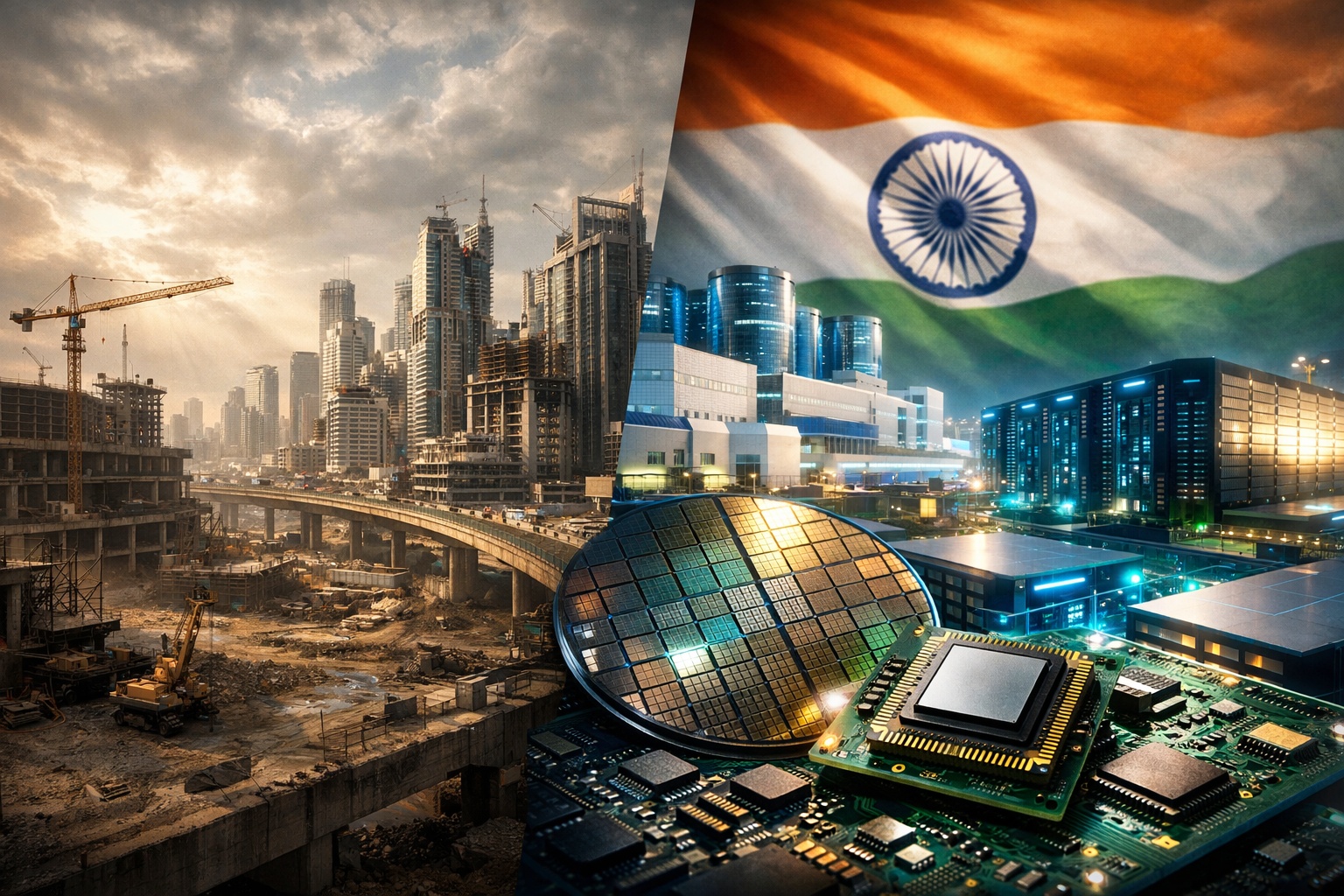 Após investir mais de US$ 30 bilhões em 100 cidades inteligentes, a Índia desacelerou megaprojetos urbanos, travou em burocracia e agora aposta US$ 10 bilhões em semicondutores, fábricas de chips e data centers para sustentar seu crescimento tecnológico