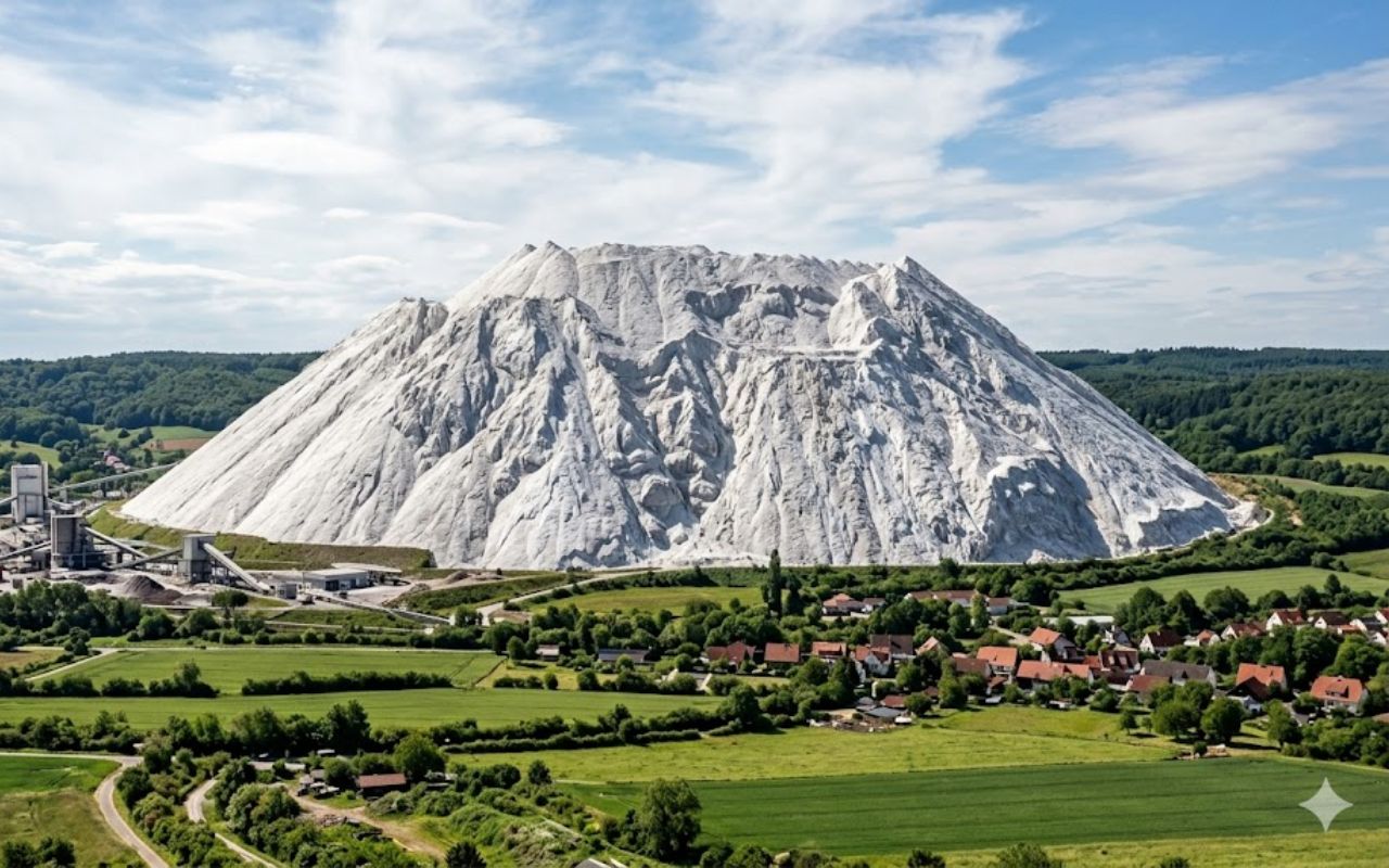 Monte Kali, em Heringen, Alemanha, é a maior montanha de sal do mundo. Saiba como se formou, seus impactos ambientais e por que atrai milhares de turistas anualmente.